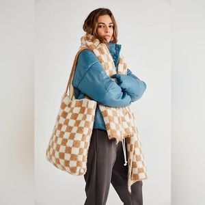 *sold out* NWT Free People Wool Checkers Carry On Scarf Set